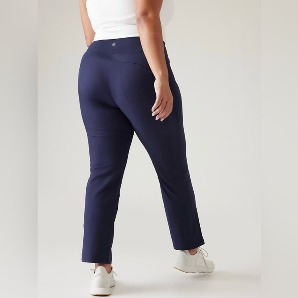 Athleta Fairway High Rise Golf Pants Women's Size 16T in Navy Blue Retail $129 - Picture 6 of 13
